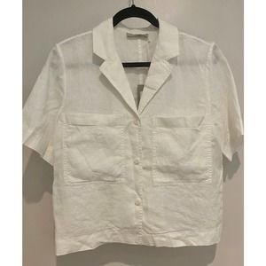 Everlane The Linen Workwear Shirt in White NWT small